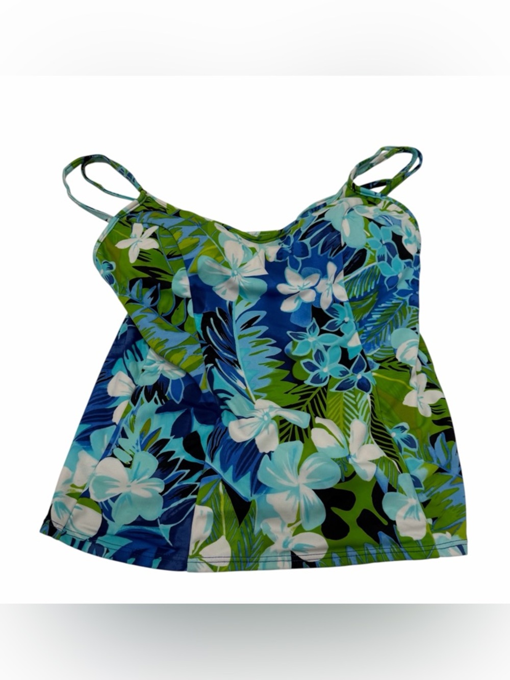 MIRACLESUIT Tankini Women's Swim Top Flower Print  Beach Sz 12